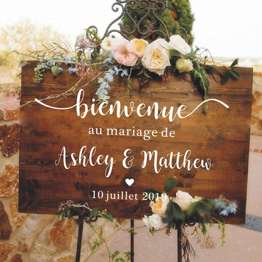 Signe de bienvenue pour mariage