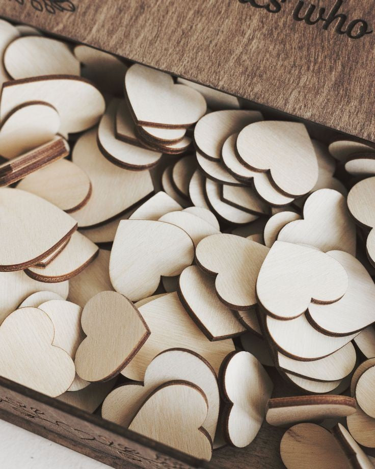 100 cœurs en bois supplémentaires